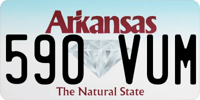 AR license plate 590VUM
