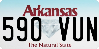 AR license plate 590VUN