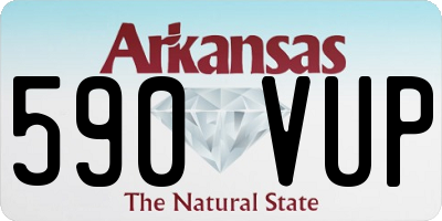 AR license plate 590VUP