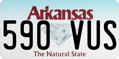 AR license plate 590VUS