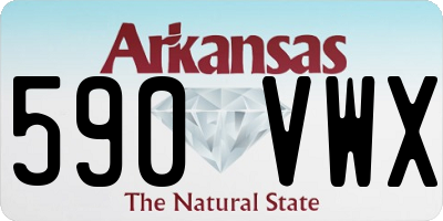 AR license plate 590VWX
