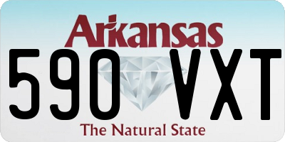 AR license plate 590VXT