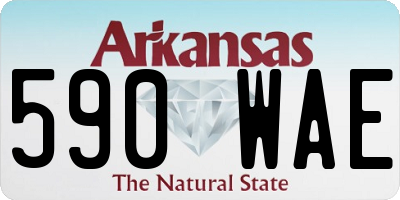AR license plate 590WAE