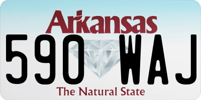 AR license plate 590WAJ