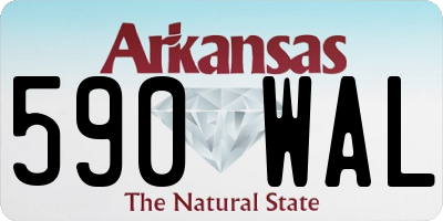 AR license plate 590WAL