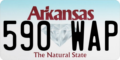 AR license plate 590WAP