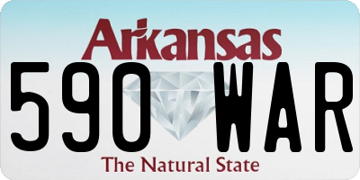 AR license plate 590WAR