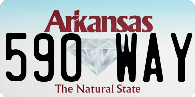 AR license plate 590WAY