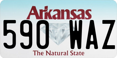 AR license plate 590WAZ