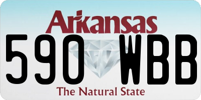 AR license plate 590WBB