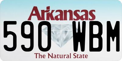 AR license plate 590WBM