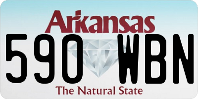 AR license plate 590WBN