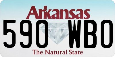 AR license plate 590WBO