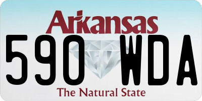 AR license plate 590WDA