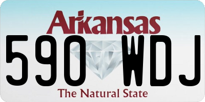AR license plate 590WDJ