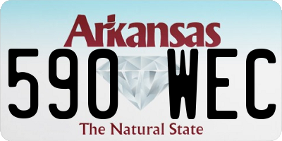 AR license plate 590WEC