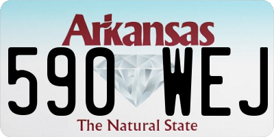 AR license plate 590WEJ
