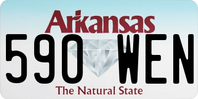 AR license plate 590WEN