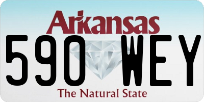 AR license plate 590WEY