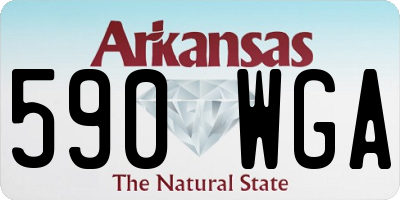 AR license plate 590WGA