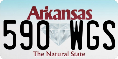 AR license plate 590WGS