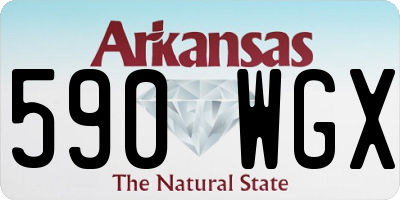 AR license plate 590WGX