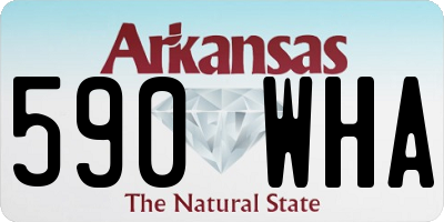 AR license plate 590WHA
