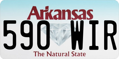 AR license plate 590WIR