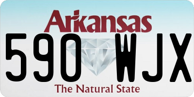 AR license plate 590WJX