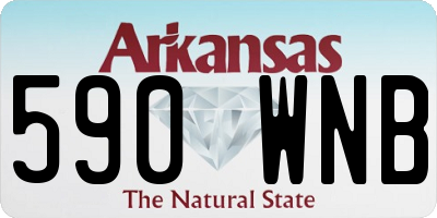 AR license plate 590WNB