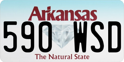AR license plate 590WSD