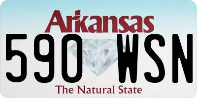AR license plate 590WSN