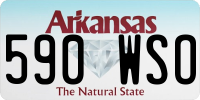 AR license plate 590WSO