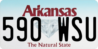 AR license plate 590WSU