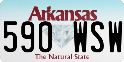 AR license plate 590WSW