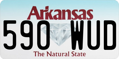 AR license plate 590WUD
