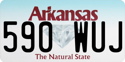 AR license plate 590WUJ