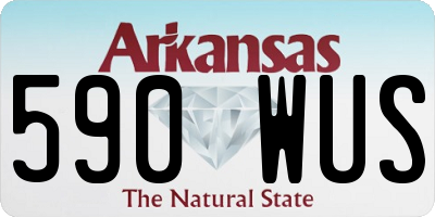 AR license plate 590WUS