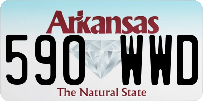 AR license plate 590WWD