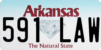 AR license plate 591LAW