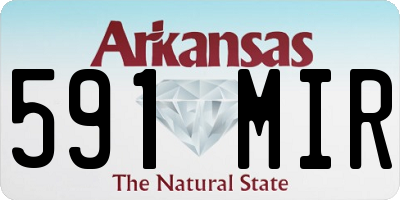 AR license plate 591MIR