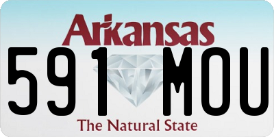 AR license plate 591MOU