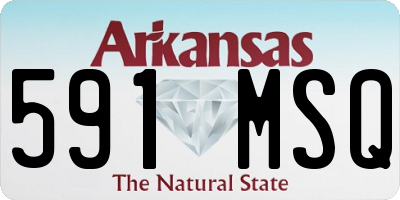 AR license plate 591MSQ