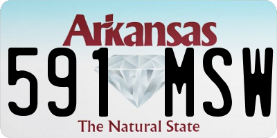 AR license plate 591MSW