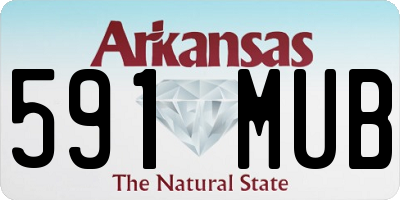 AR license plate 591MUB
