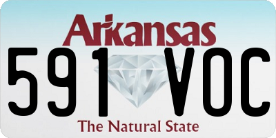 AR license plate 591VOC