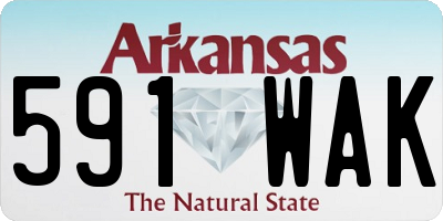 AR license plate 591WAK