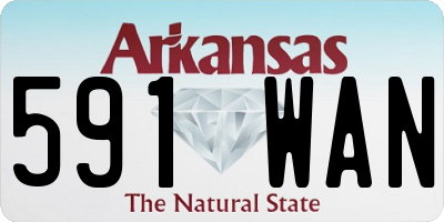 AR license plate 591WAN