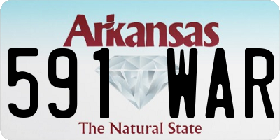 AR license plate 591WAR