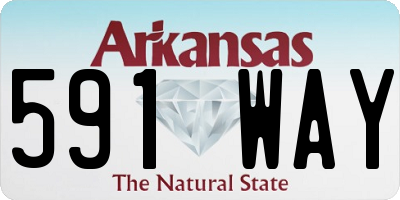 AR license plate 591WAY